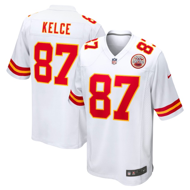 mens nike travis kelce white kansas city chiefs player game jersey